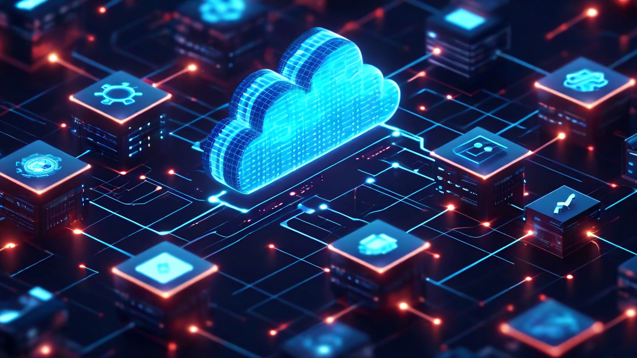 Cloud solutions illustration