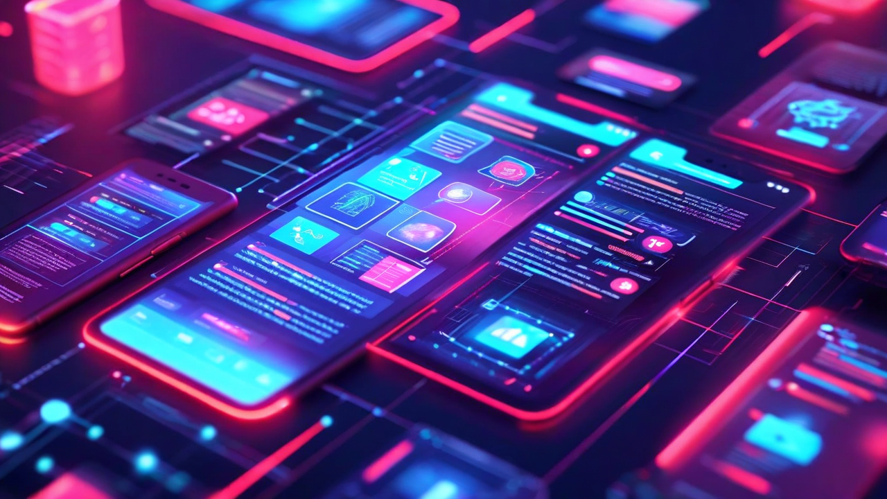 Mobile app illustration