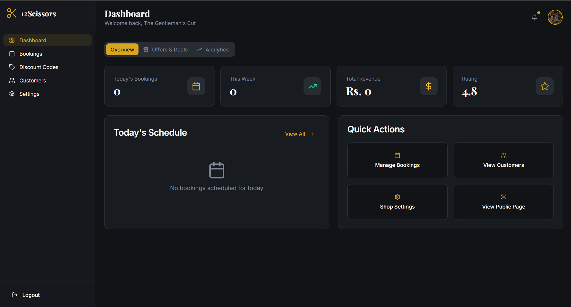 SaaS systems dashboard preview