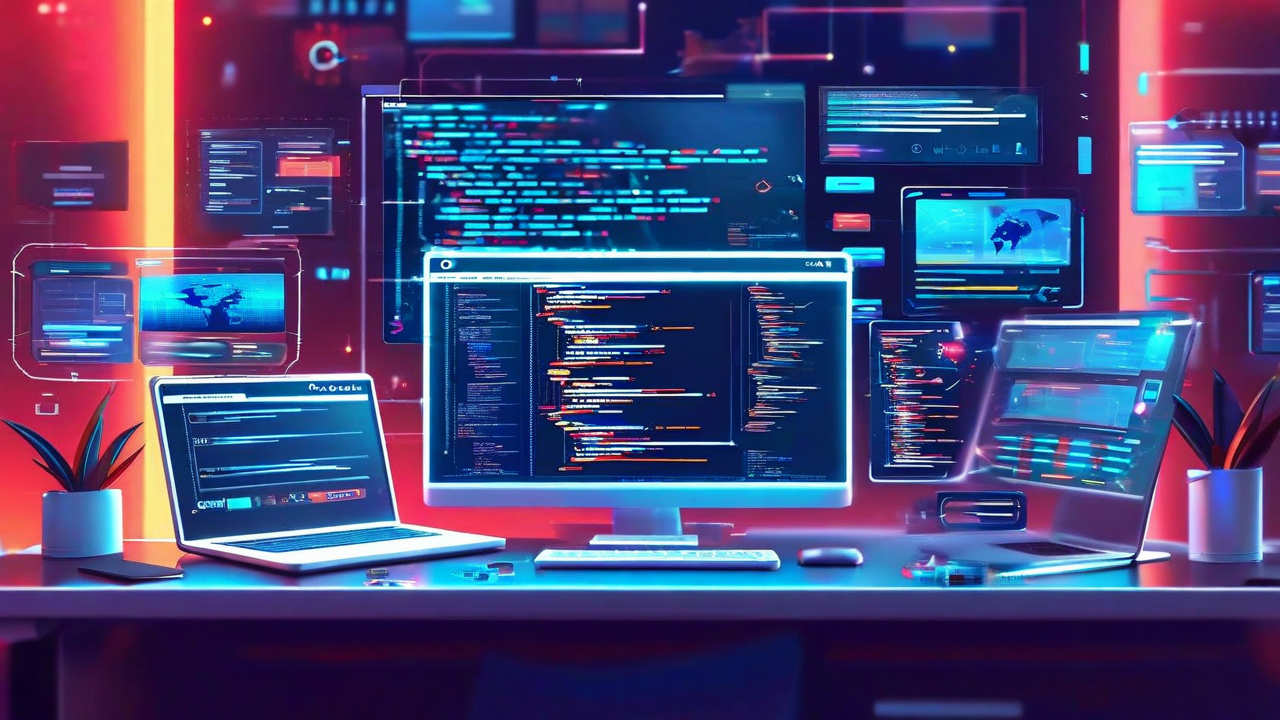 Web development illustration